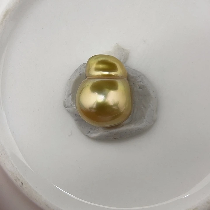 未镶嵌海水珍珠颈饰11.7*14.8 金珠 浓金H8
