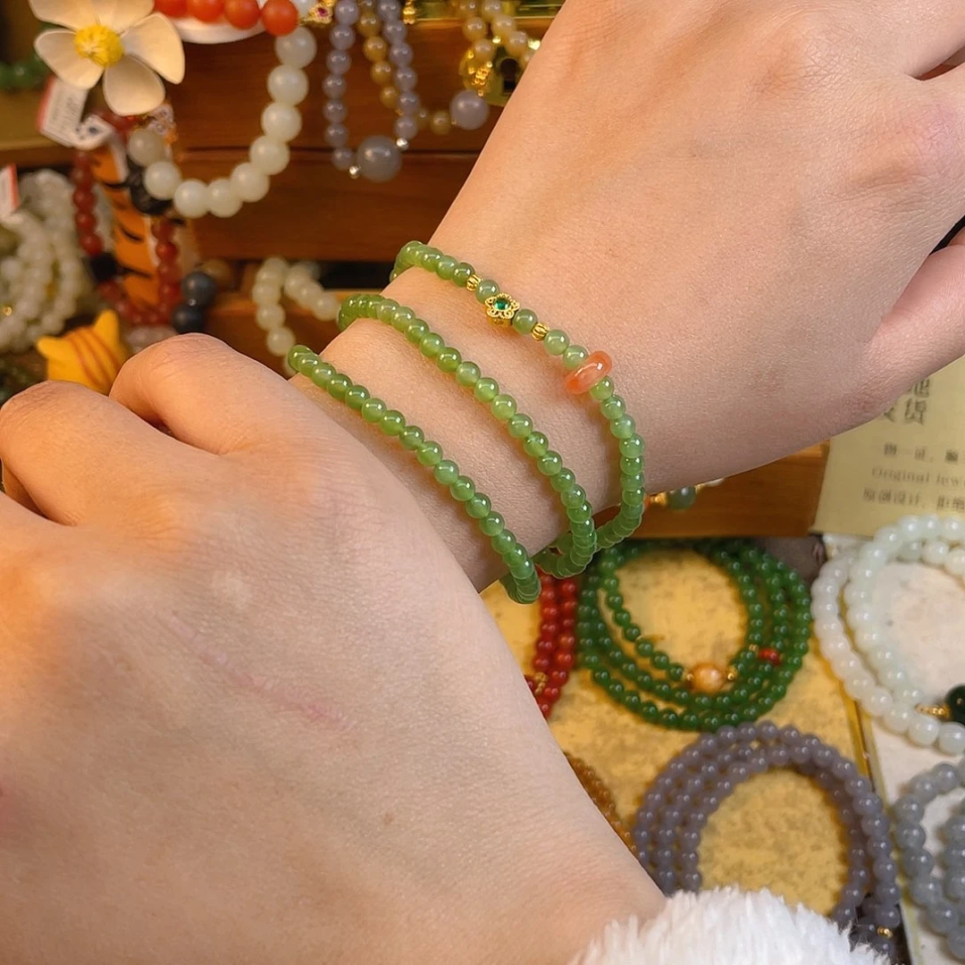 和田玉多圈手串未镶嵌