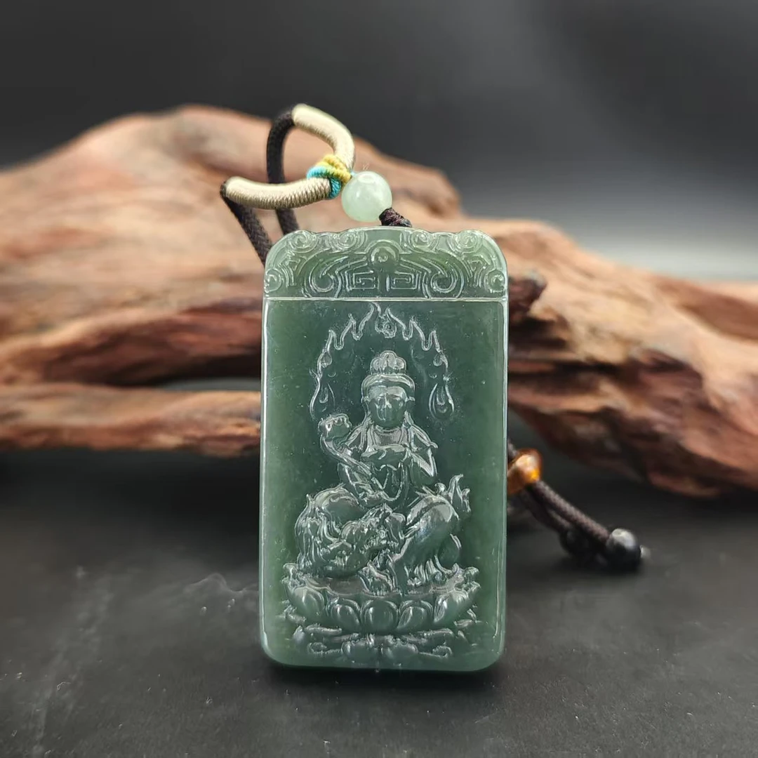 Z和田玉文殊菩萨吊坠4365