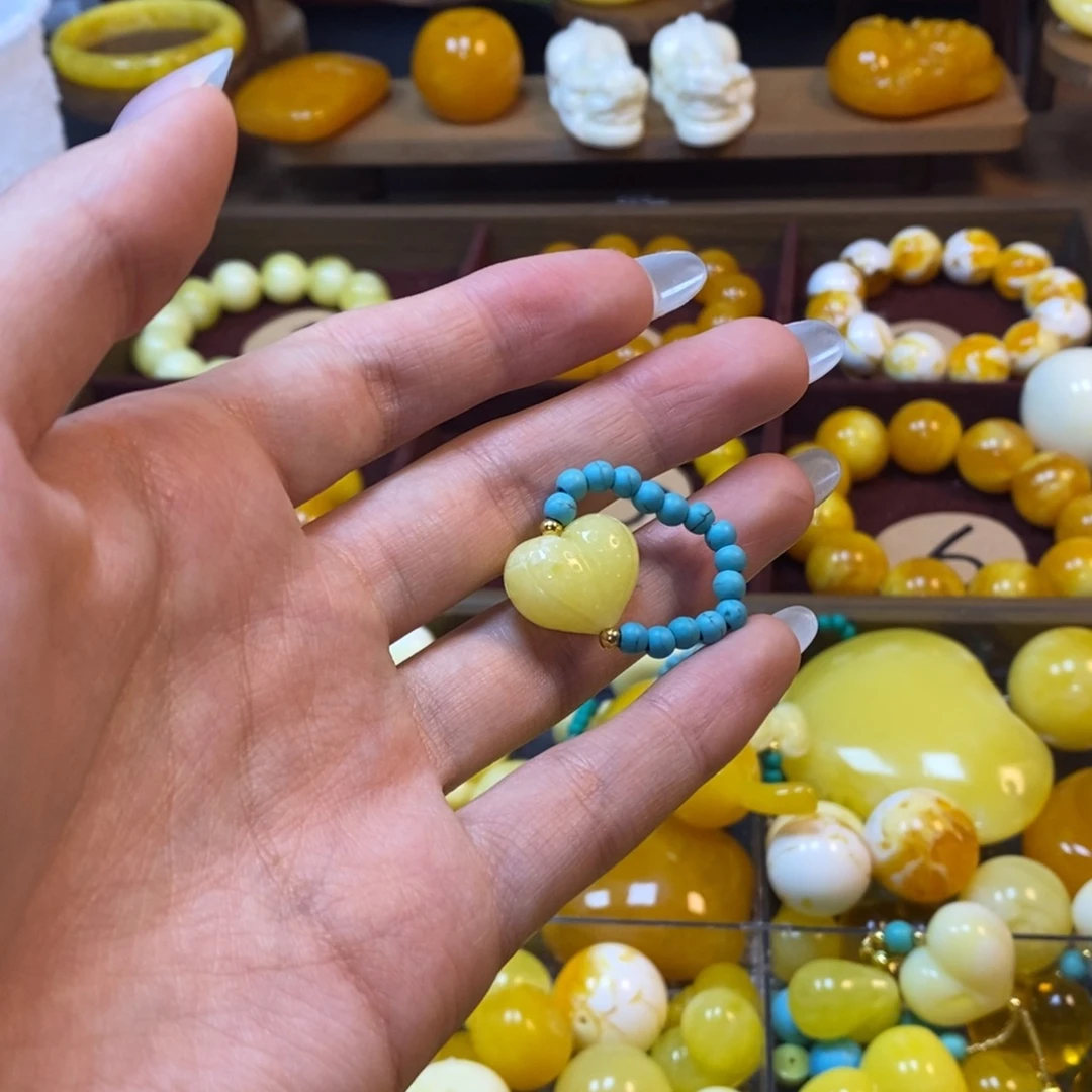 纯***）百花蜜爱心戒指一个