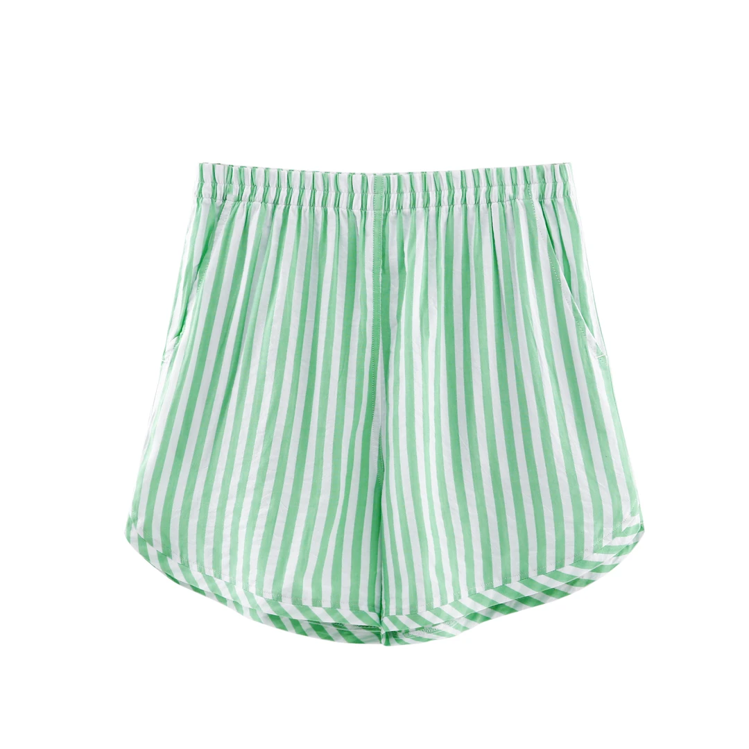 【清仓福利】夏季泡泡纱格子短裤透气柔软轻薄