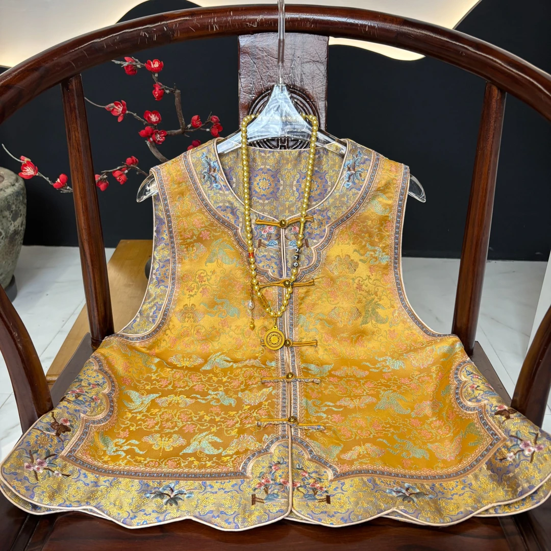 【鎏金幻云】非遗奢华金调宋锦马甲显贵气双面双穿多风格体验