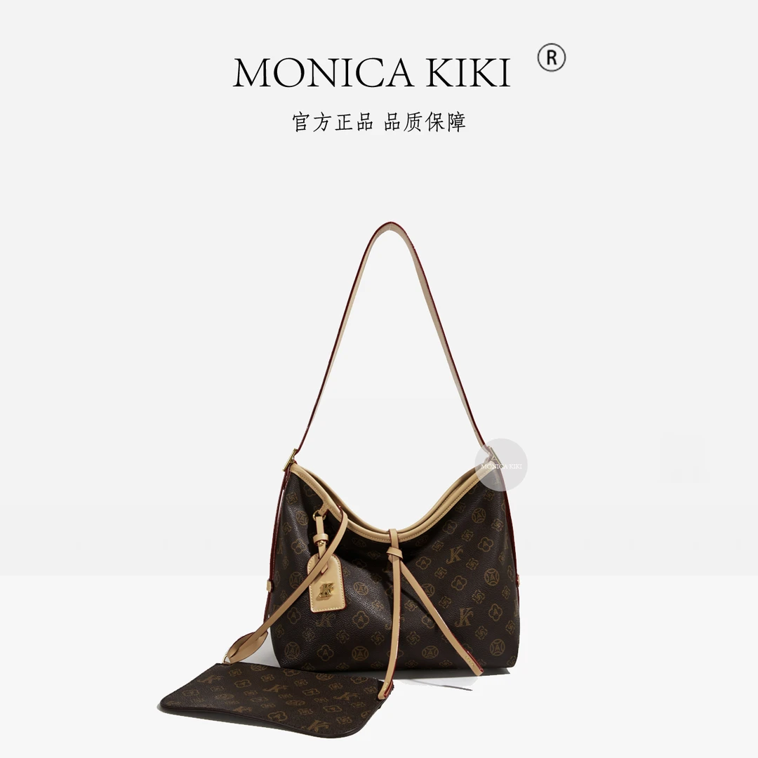 【MONICA KIKI/莫妮卡奇奇】经典复古百搭单肩斜跨托特包