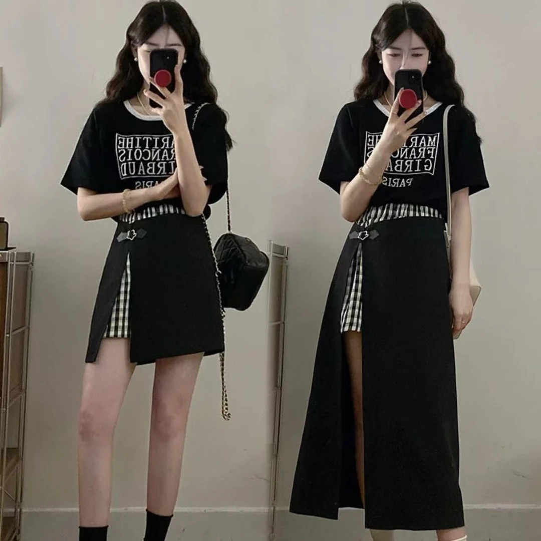 夏季新款大码胖mm通勤休闲风显瘦穿搭两件套