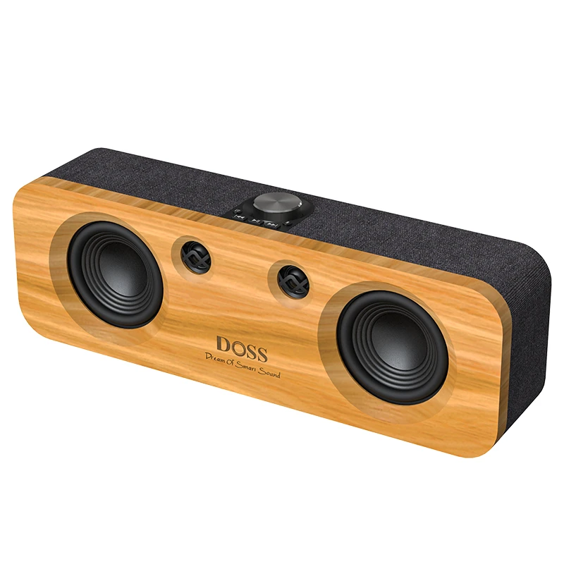 DOSS声浪蓝牙音箱竹木材质HiFi环绕音质欧州复古简约无线音响发烧