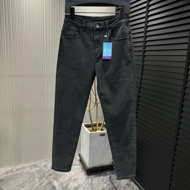 男士商务秋冬款高弹力百搭修身男牛仔裤休闲牛仔裤（98132）