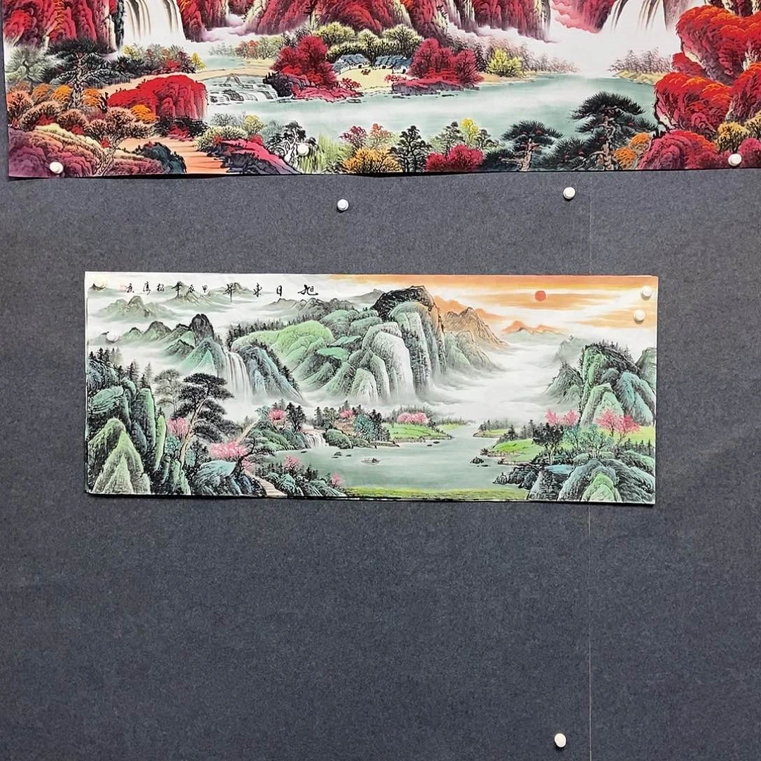 国画小六尺山水一副