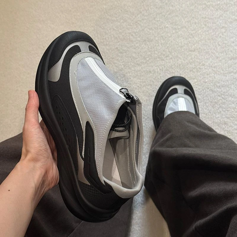 纪捷希男鞋夏季透气网面鞋子户外徒步登山慢跑鞋新款美式运动鞋子