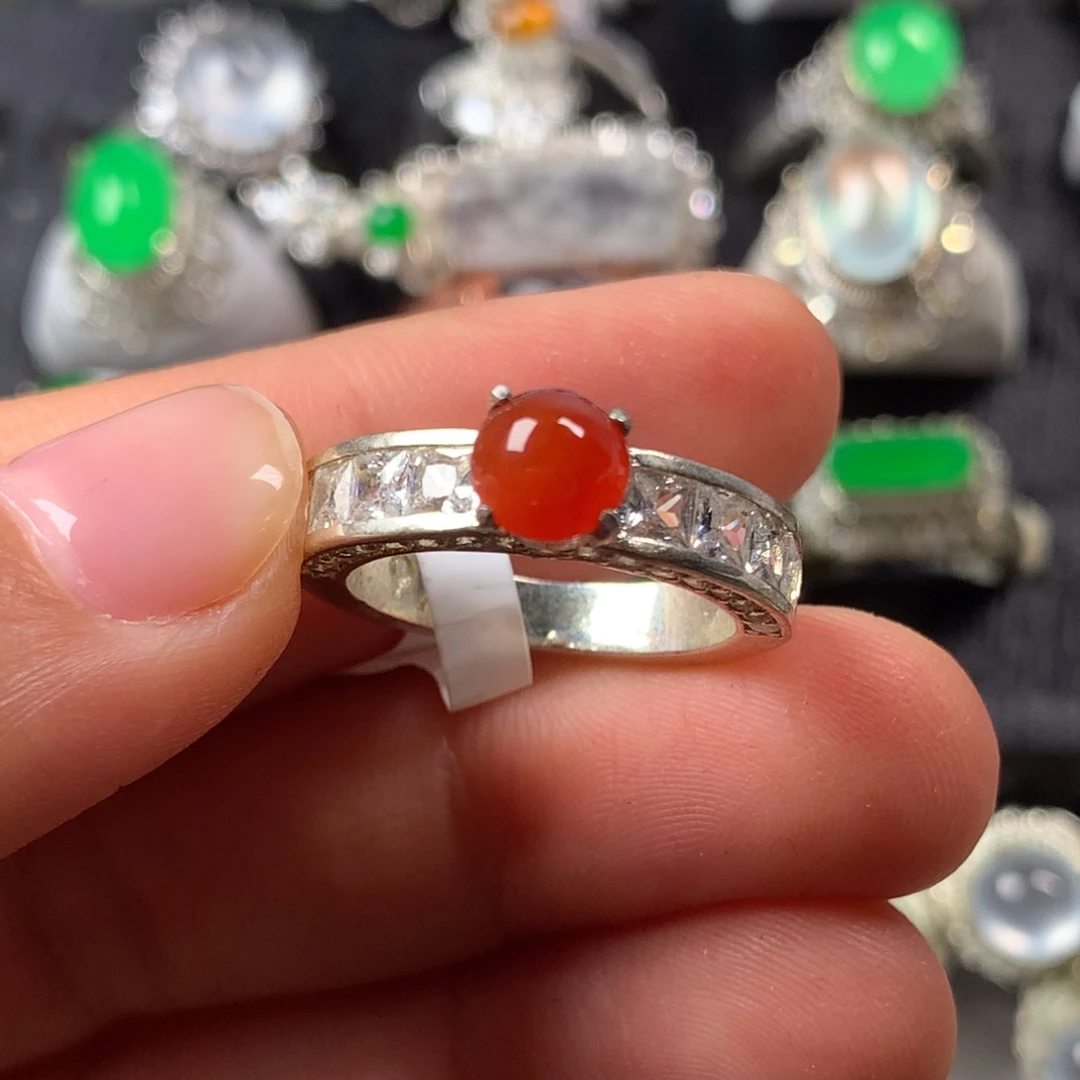 翡翠裸石红翡裸石，不退不换