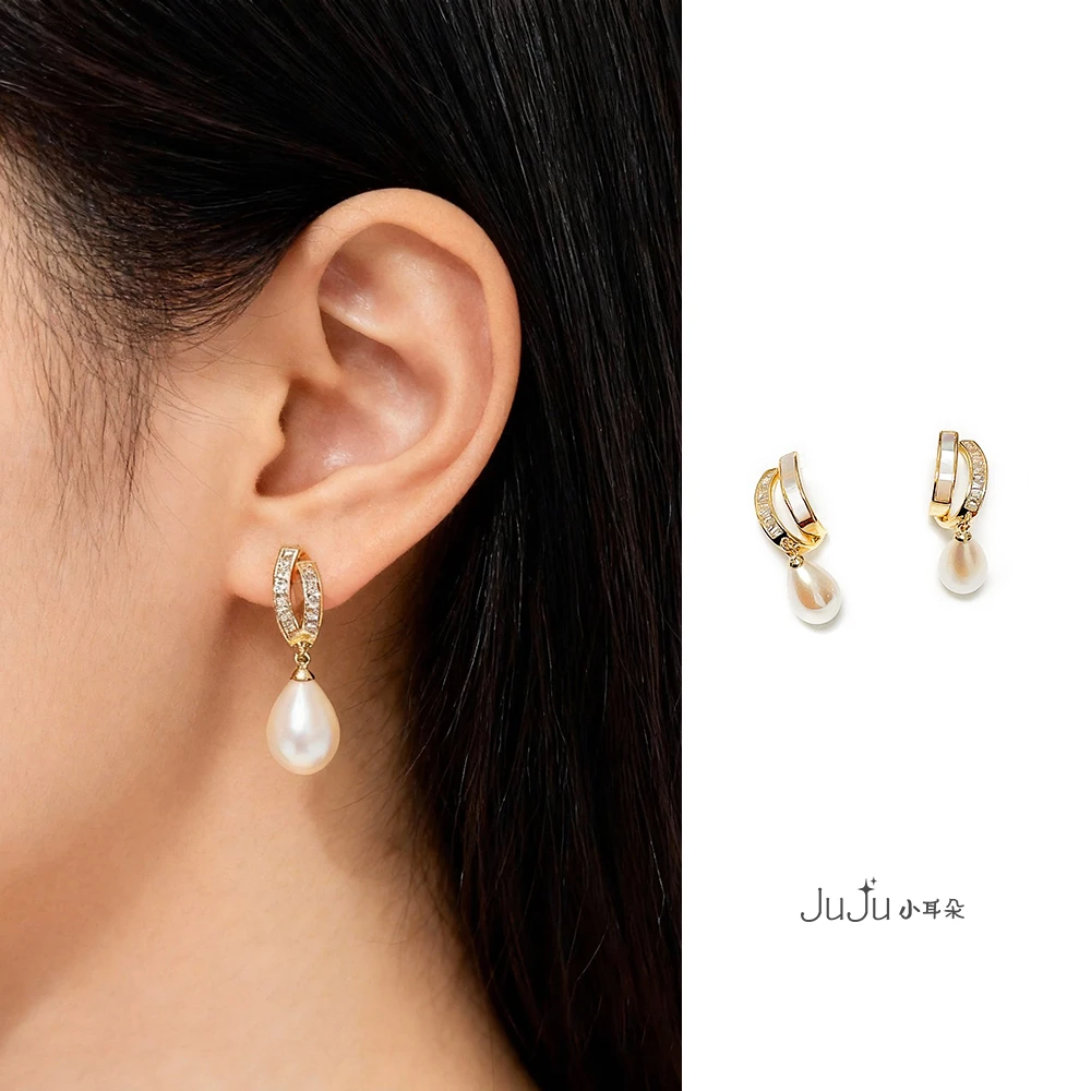 铜合金耳饰 ins简约女日韩耳钉流苏款复古耳饰水滴耳环原创设计