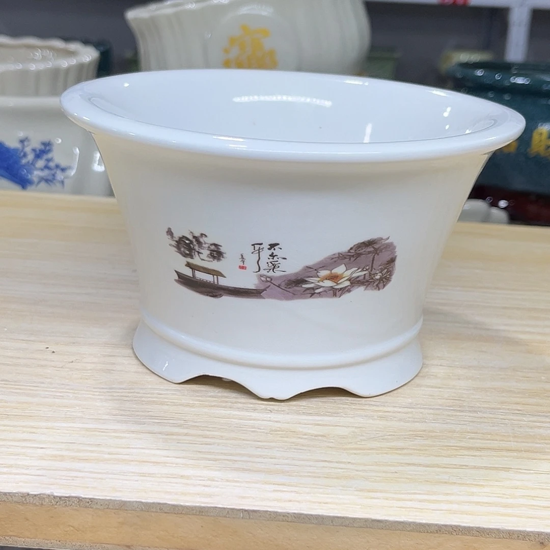 陶瓷绿植多肉微瑕花盆口径15*9