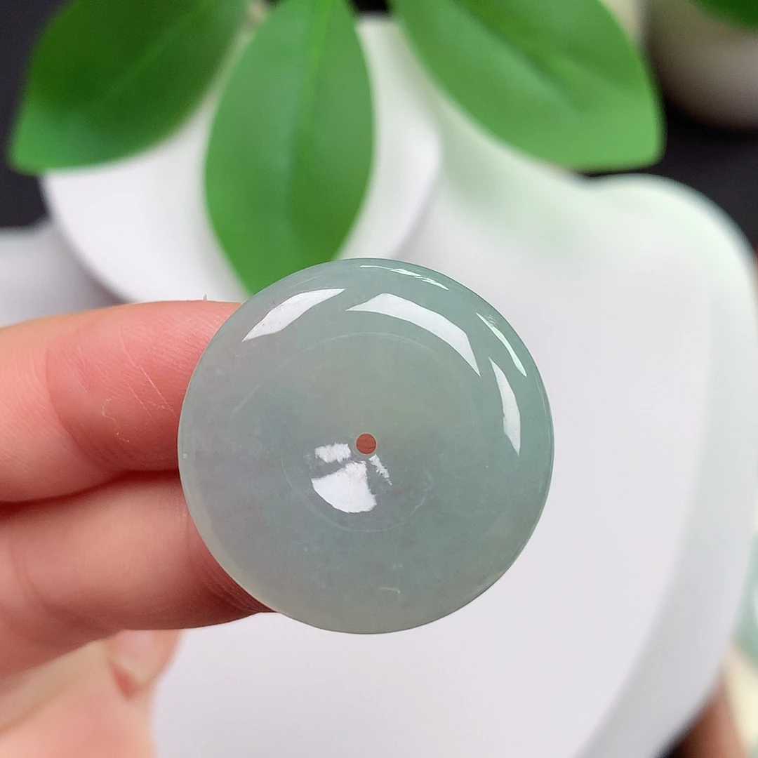 颈饰未镶嵌翡翠平安扣 26.5x5.6mm