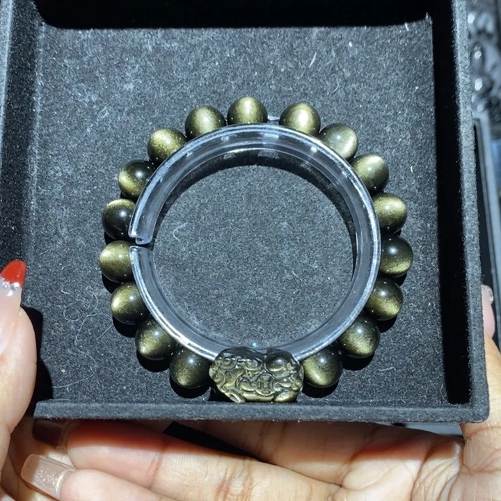 黑曜岩手链未镶嵌灏*_