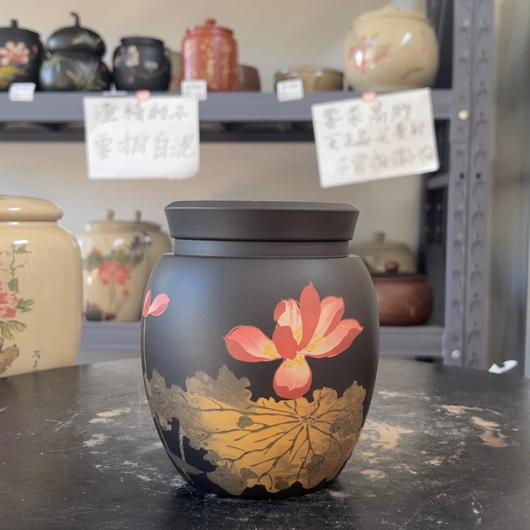 红泥哑光存茶罐醒茶罐40