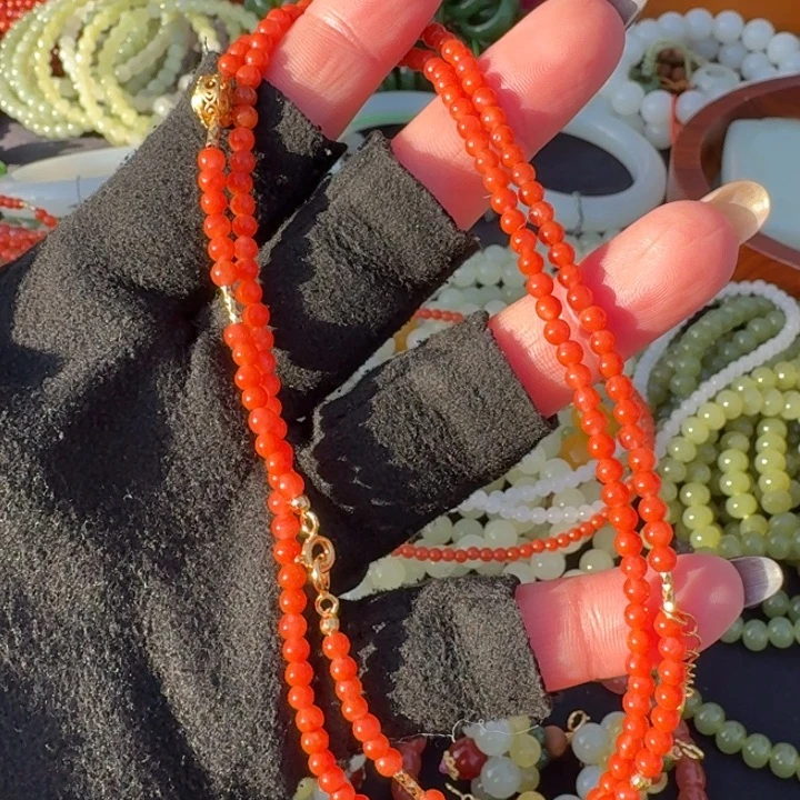 南红玛瑙未镶嵌颈饰