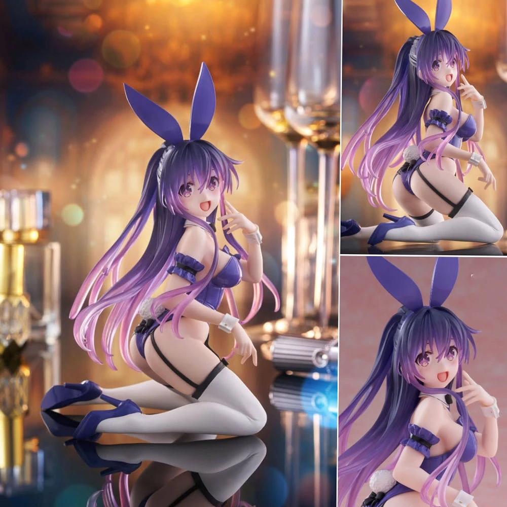 新款约会美少女作战模型夜刀神十香摆件兔女郎手办车载机箱摆件