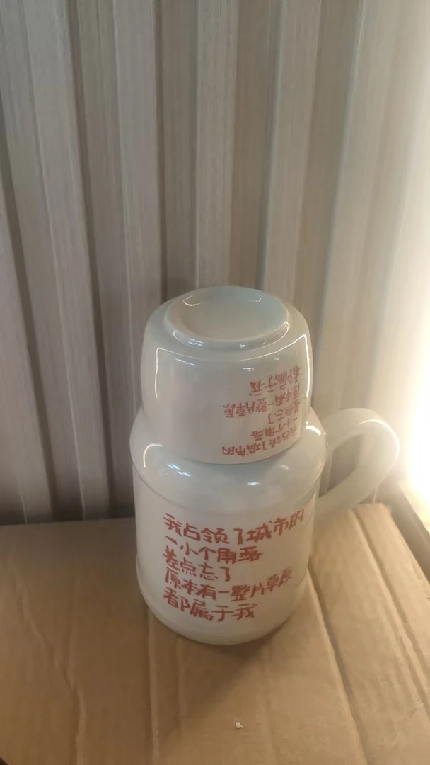 家用带盖泡茶壶茶杯办公室大容量创意字体陶瓷焖茶杯礼盒装