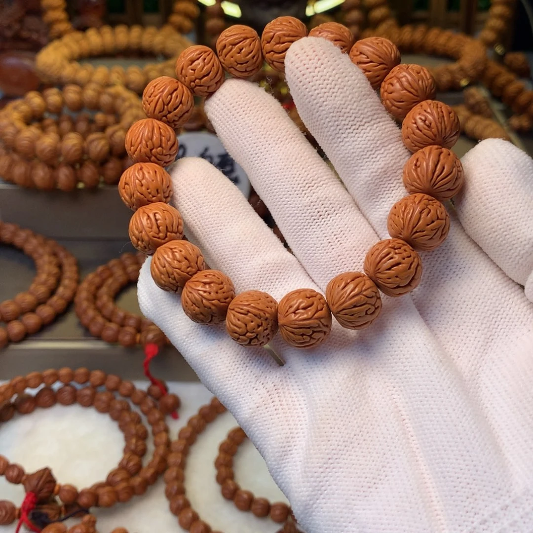 桃核手串秦岭龙纹