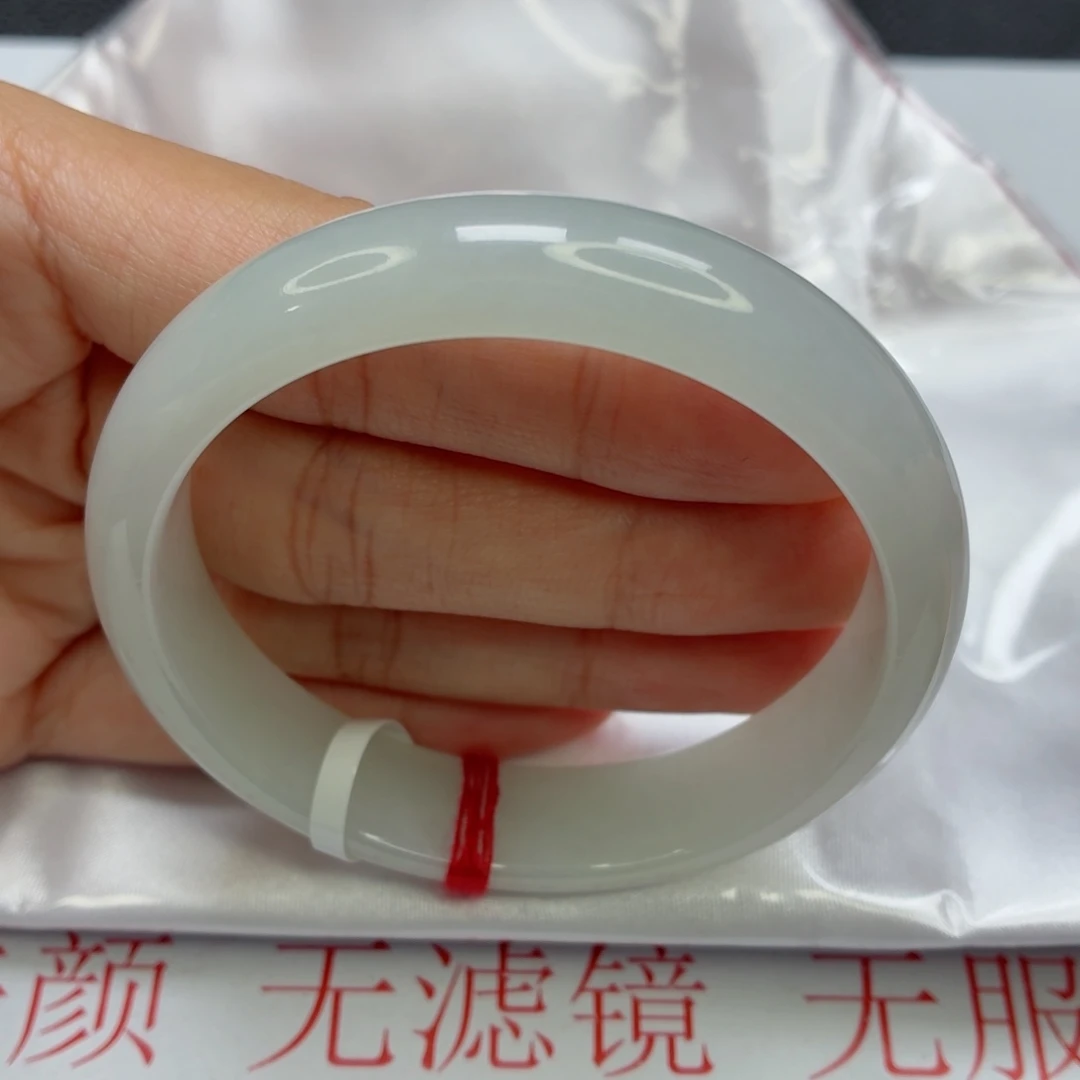 未镶嵌手镯翡翠老坑55圈起胶白月光011