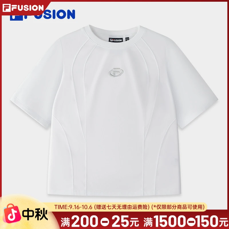 FILA斐乐【青春亮眼】夏季舒适运动透气百搭圆领简约T恤T11W521101