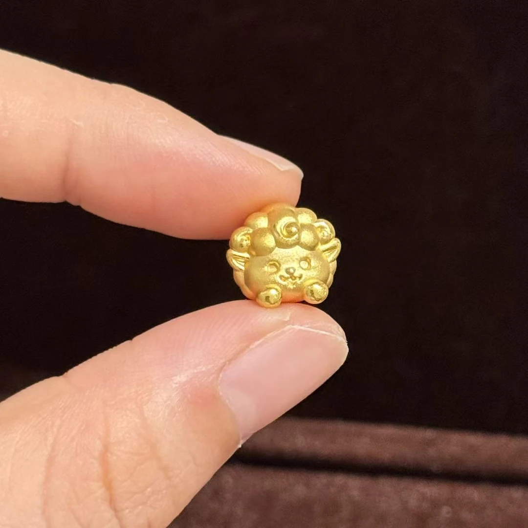 贝贝黄金 足金999 萌萌羊 萌萌生肖 素金 转运珠 103