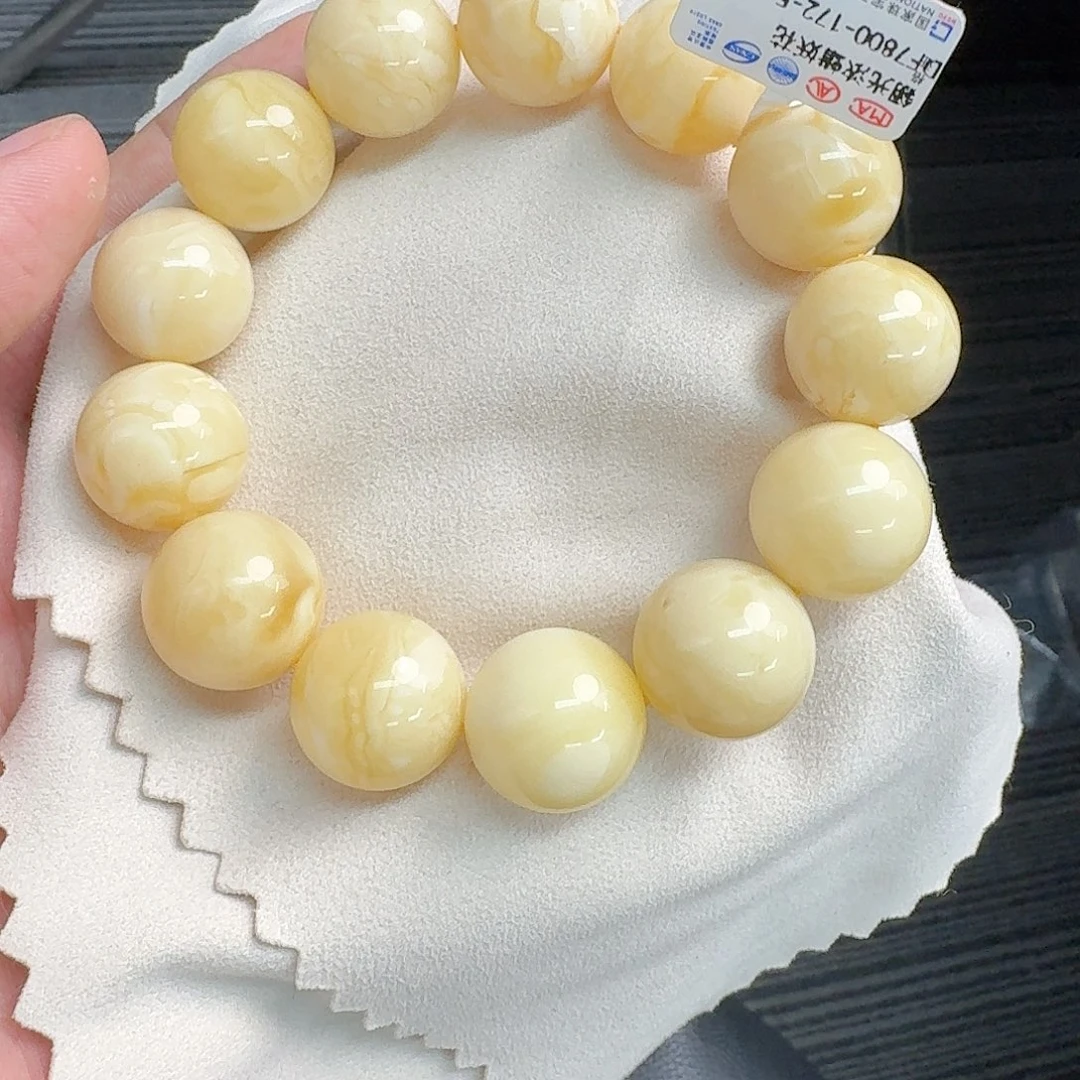 古***泰手链琥珀未镶嵌蜜蜡手串