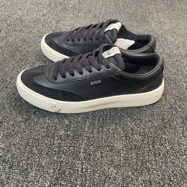 95新 DIOR/迪奥 B101 字母logo印花黑色低帮鞋39码98新公价12500