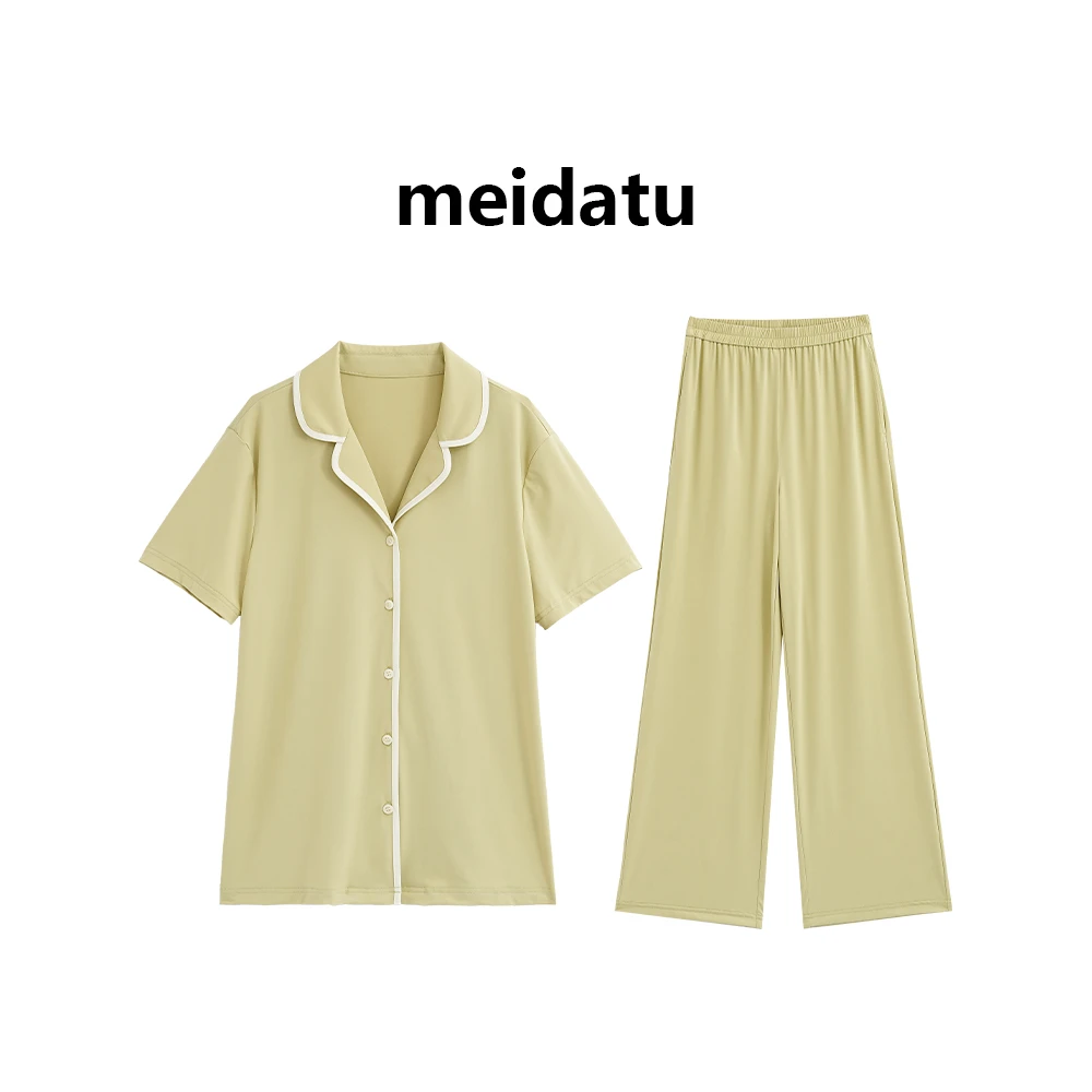 美哒兔（仲夏青柠）夏季凉感家居服套装（小个子版）CK1402-5H