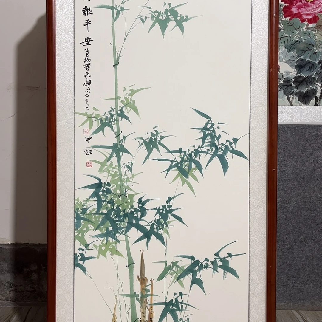 国画书画作品带框.63×123