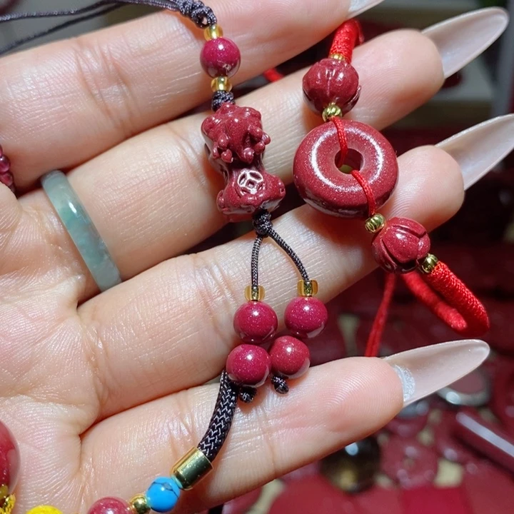 玛瑙/玉髓合金朱砂