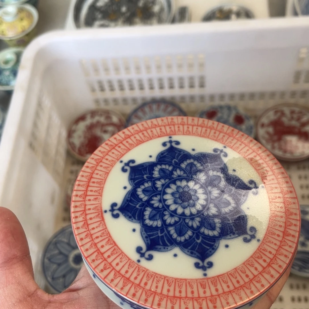 瓷片景德镇千佛塔片盖置