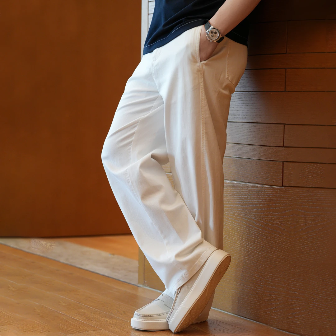 【252405015】弯刀裤 精致松弛男士宽松廓形长裤直筒休闲裤四季款