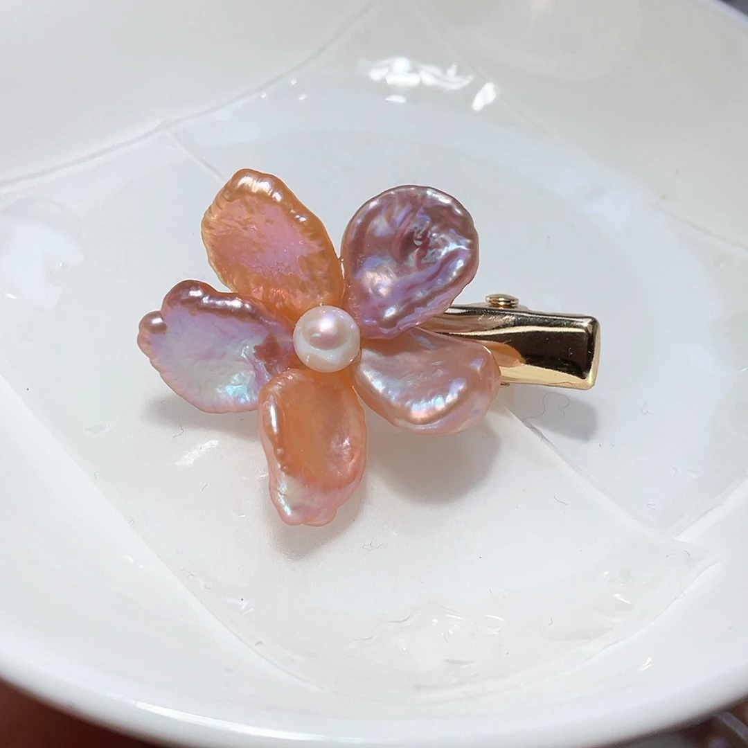 淡水珍珠发饰未镶嵌