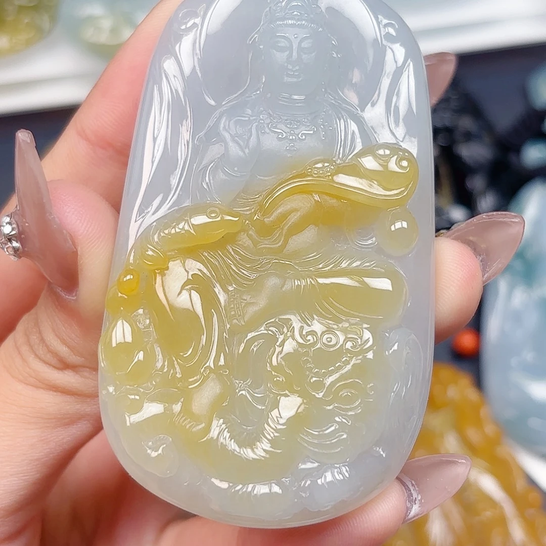 翡翠未镶嵌颈饰普贤