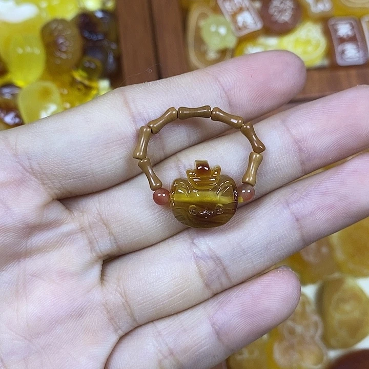 橄榄核吊坠福利猫头戒指41