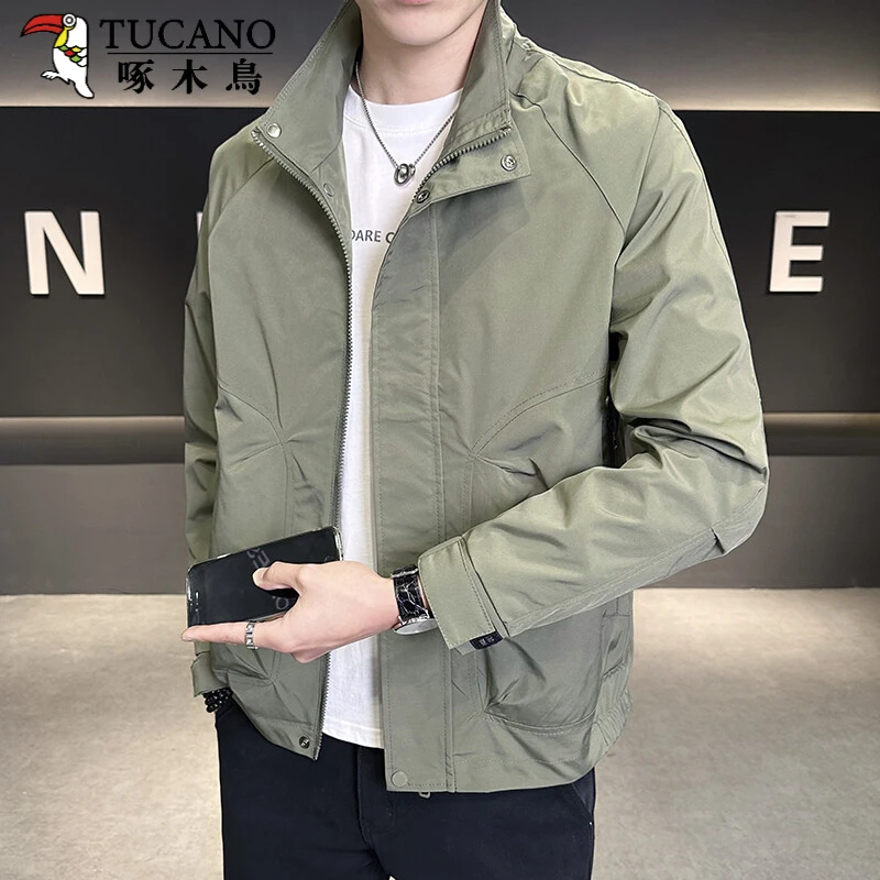 TUCANO/啄木鳥男士立领夹克春秋季潮流工装外套宽松休闲百搭时尚