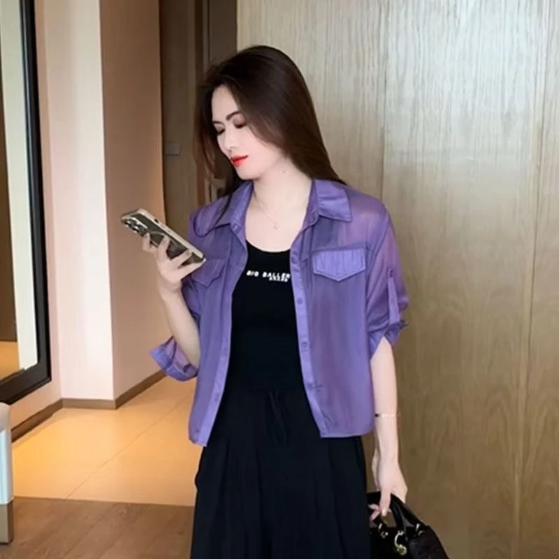 网红爆款时尚洋气减龄薄款外套2025夏秋季新款宽松显瘦设计防晒衣