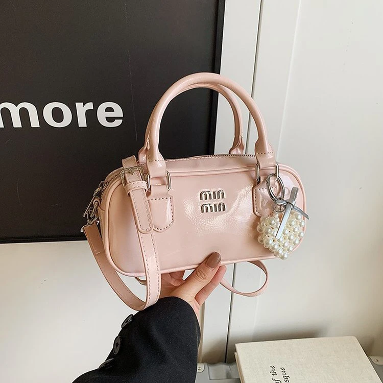 2025春季新款高级感手拎保龄球包女时尚百搭单肩包潮休闲斜挎包