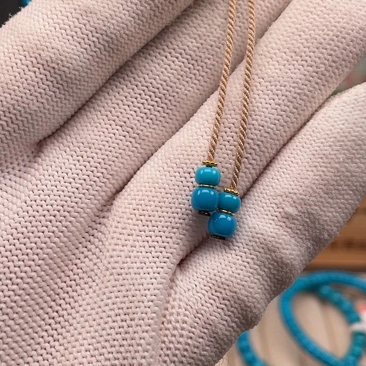 绿松石18K金镶嵌珠宝奇石4.8