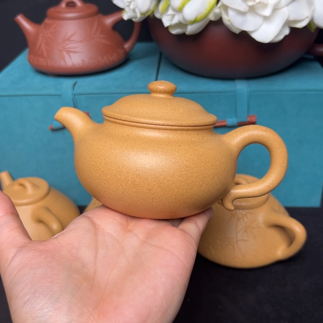 茶壶紫砂黄金段大亨仿古240毫升