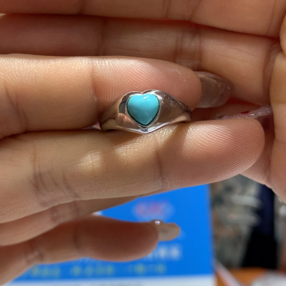 绿松石戒指银S925镶嵌