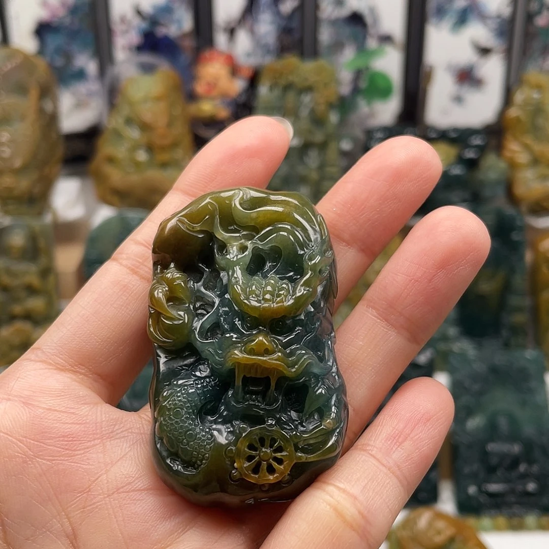颈饰未镶嵌翡翠天然翡翠a货龙