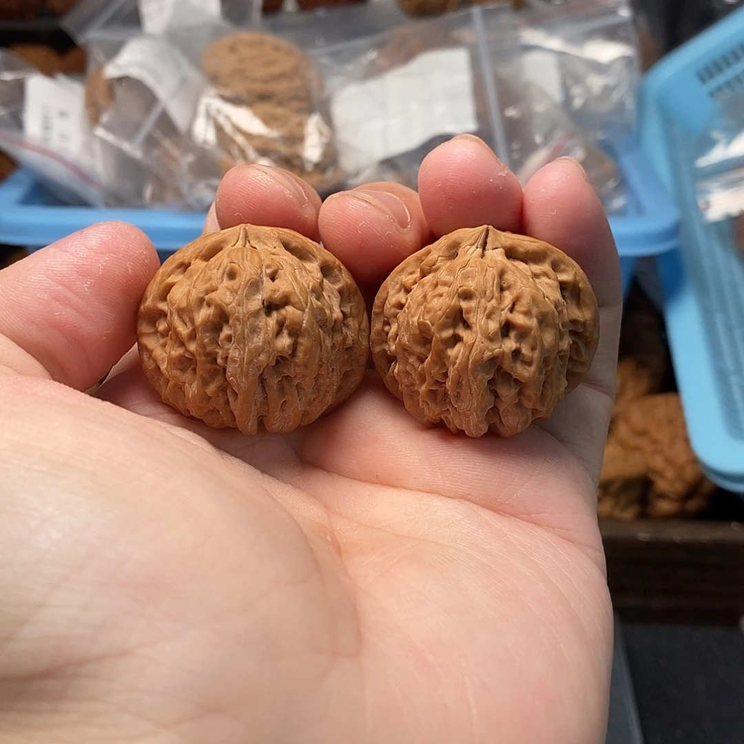 1文玩核桃盘龙十字尖35-211