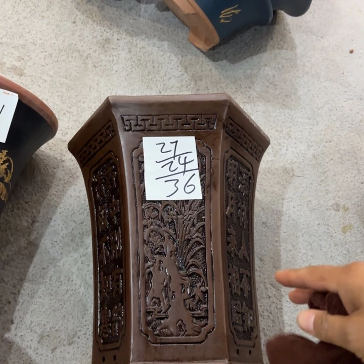 紫砂花盆紫砂的花