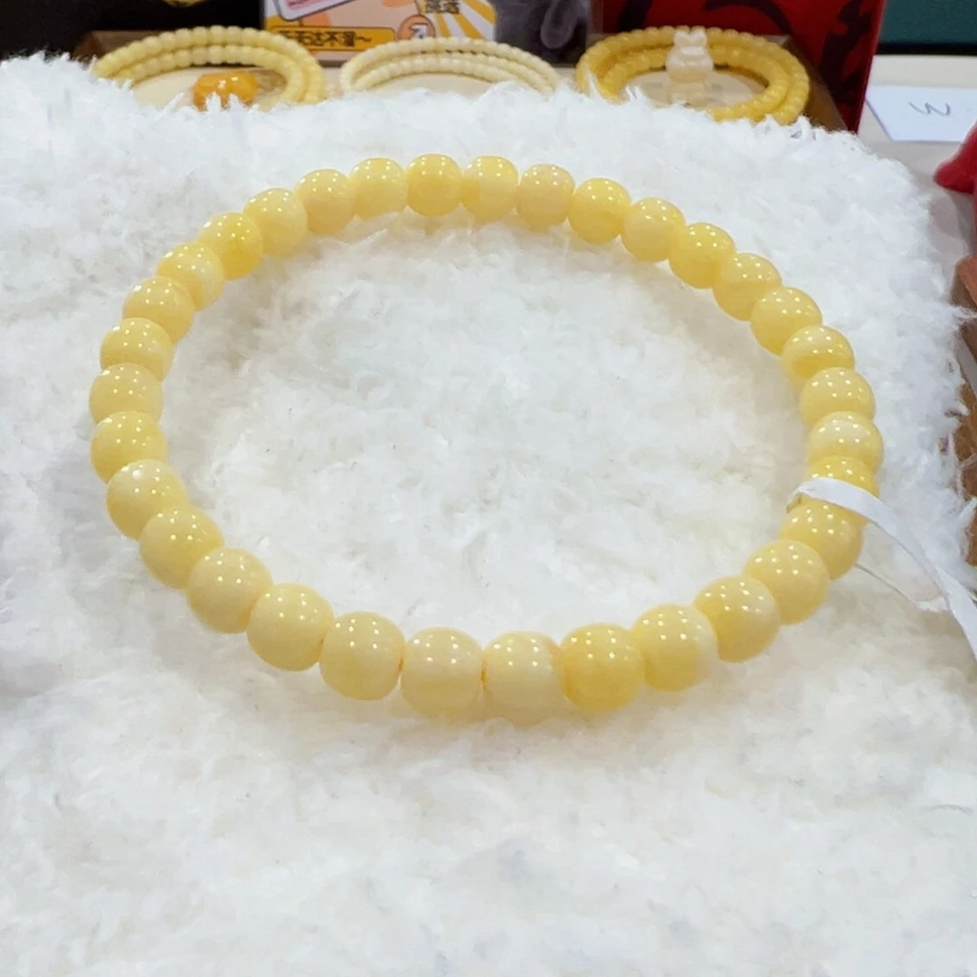 蜜蜡手链未镶嵌6m阿尔卑斯老型未品控