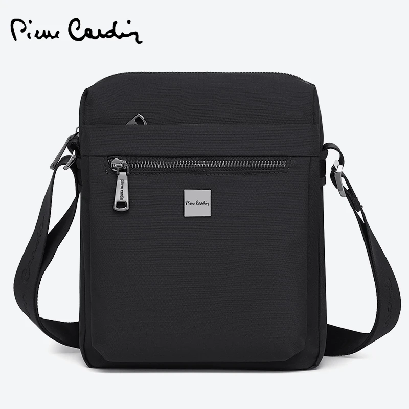 皮尔卡丹斜挎包休闲男包防水牛津布单肩包干部通勤商务男士品牌包