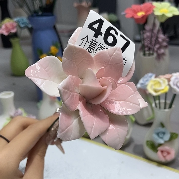 陶瓷纯手工捏花设计