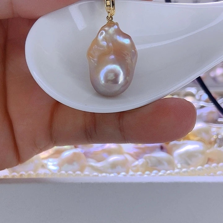 颈饰银S925镶嵌淡水珍珠183