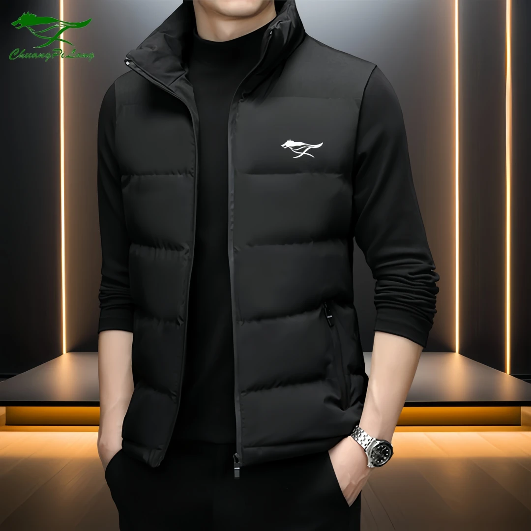 品牌男士坎肩马甲2025棉服外套秋季运动休闲宽松厚款保暖马甲棉衣
