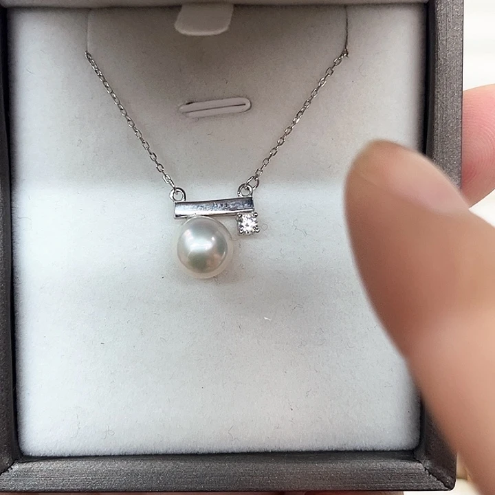 淡水珍珠颈饰银S925镶嵌